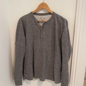 Men's Gray Henley Shirt